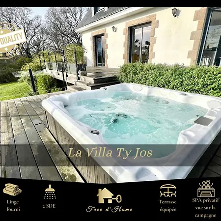 بيت للعطل Ty Jos, Comfort, Serenity, Countryside & Spa, 2-8 Personnes, Plages A 5min, Animaux Admis كلووار كارنووي